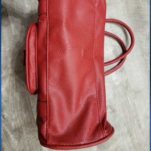 EUC Red Shoulder Purse with Pockets - Picture 6 of 14
